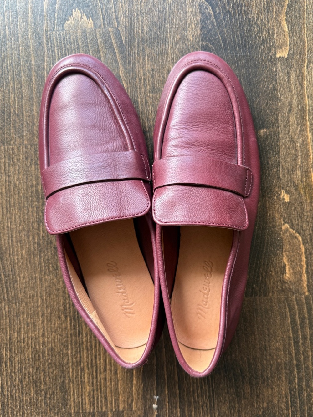 Madewell Burgundy Leather Penny Loafers